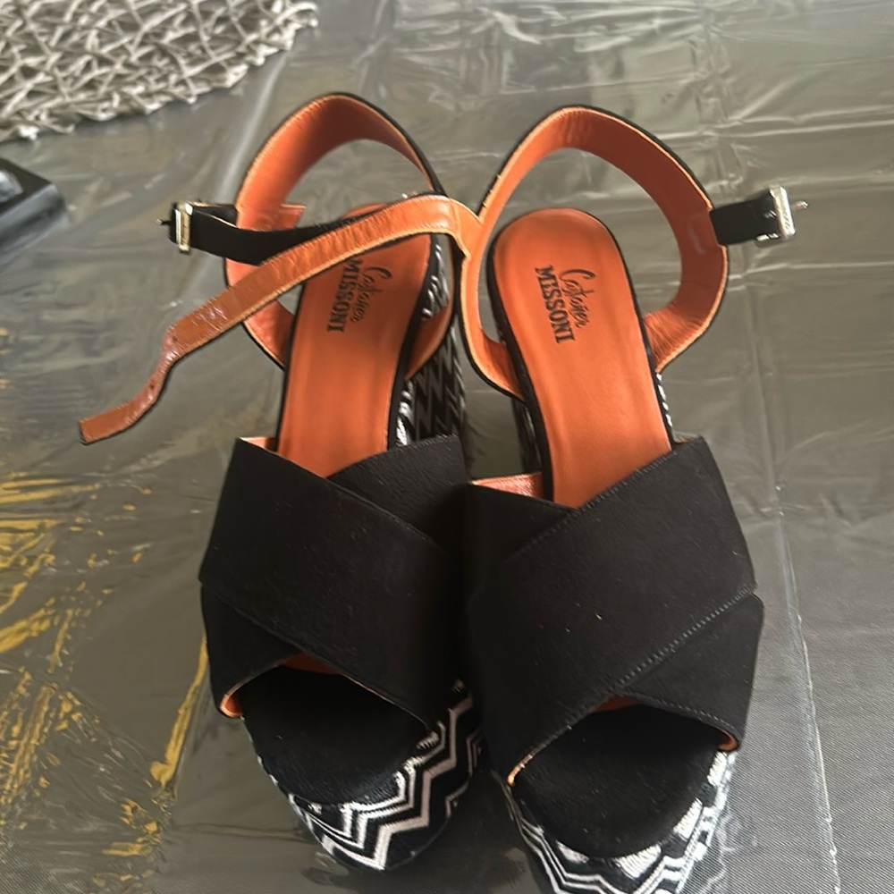 New never worn Castaner missoni wedge sandals brought from Bloomingdale’s